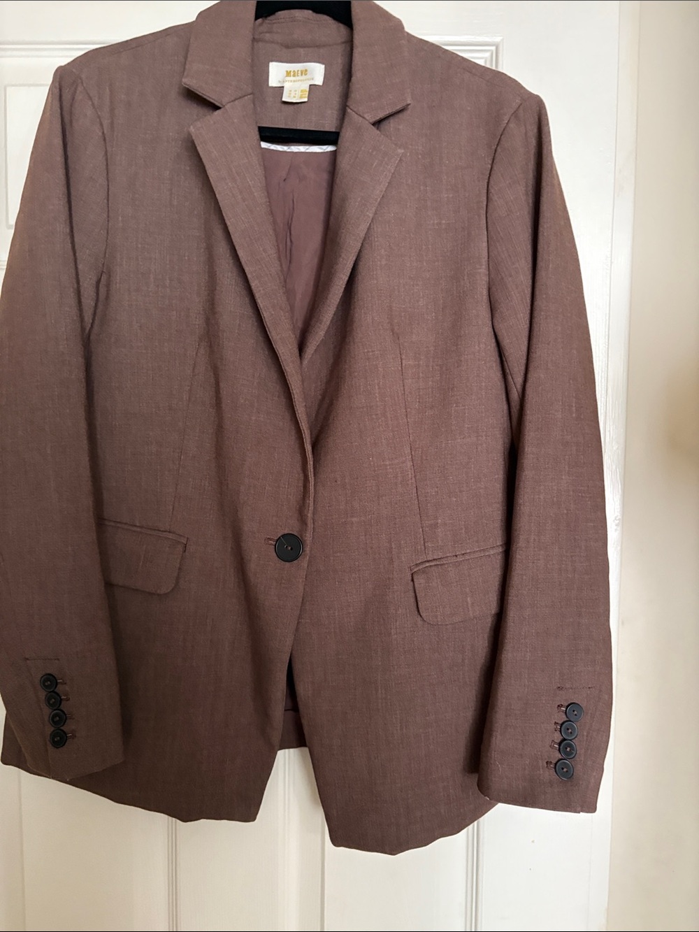 Anthropologie Men's Brown Single-Button Blazer